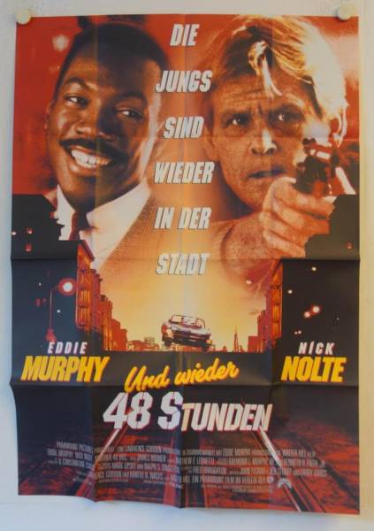 Another 48 Hours original release german double panel movie poster